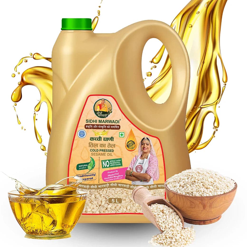 Cold Pressed Sesame Oil 5L can by Sidhi Marwadi