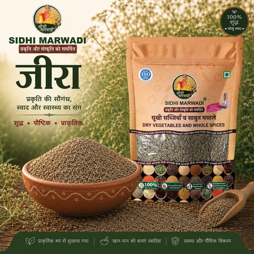 Jeera 200g whole spice for Indian cooking by Sidhi Marwadi
