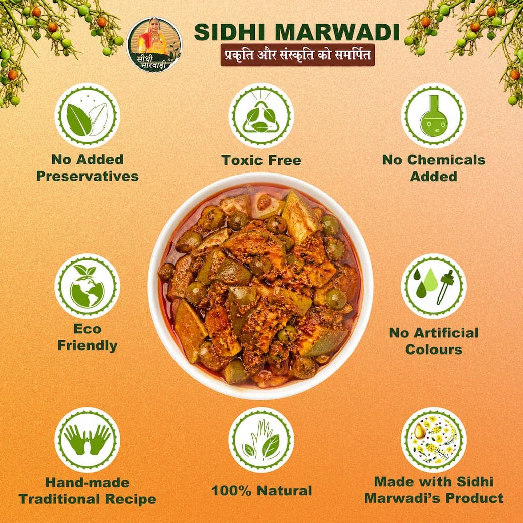 Rajasthani Ker Achar 900g jar product details by Sidhi Marwadi