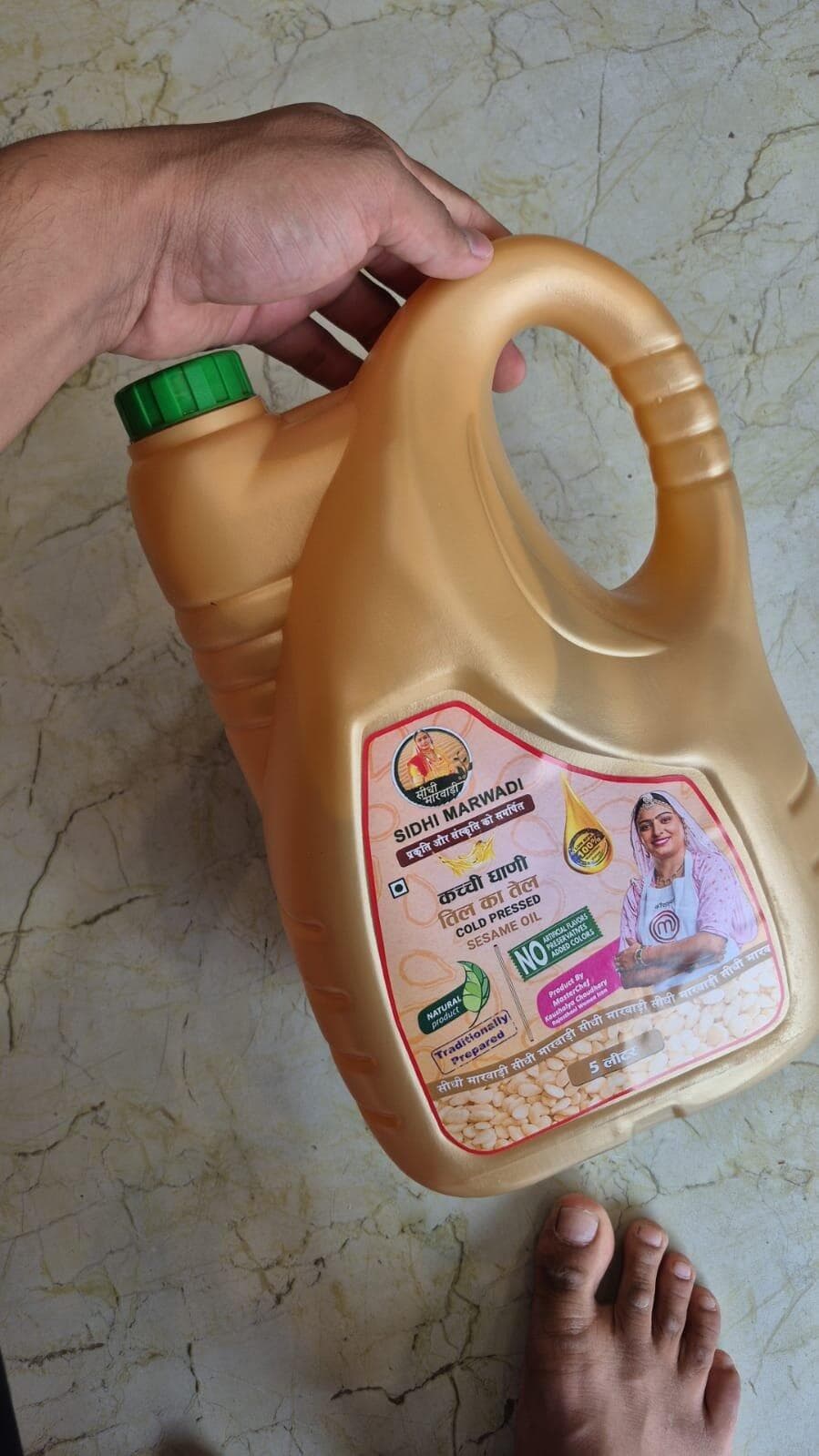 Customer photo — cold pressed sesame oil 5l kacchi ghani
