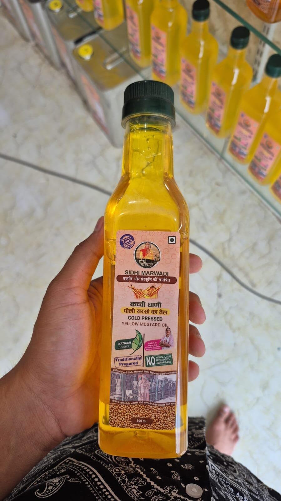 Customer photo — cold pressed yellow mustard oil 500ml