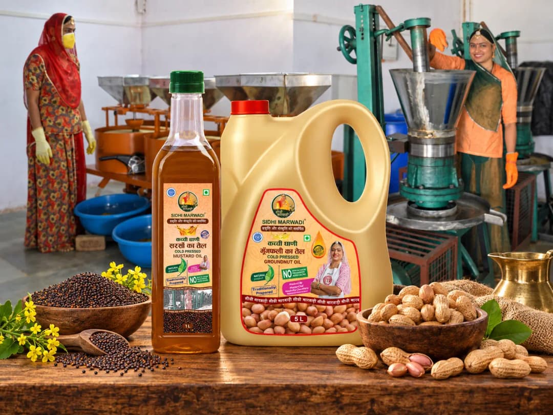 Sidhi Marwadi cold-pressed cooking oils for everyday Indian kitchens.