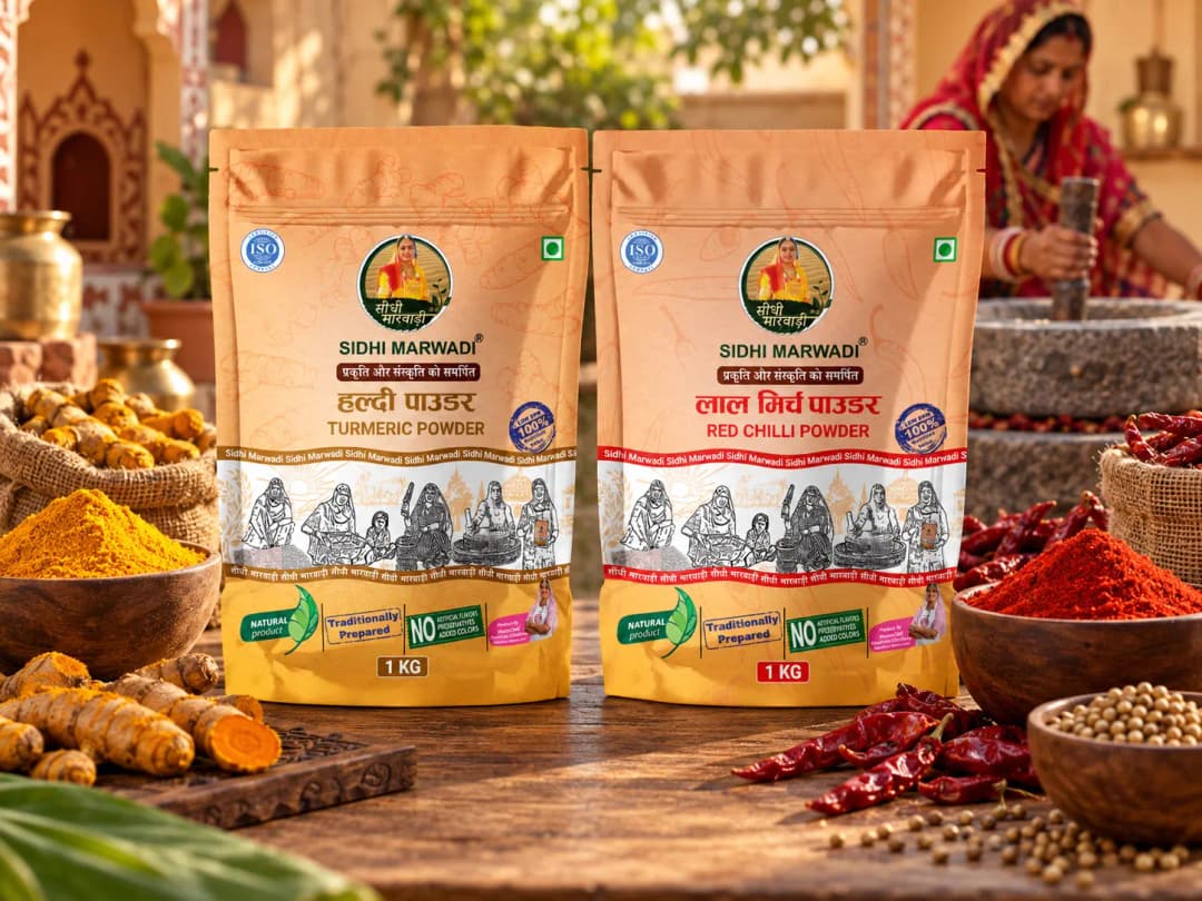 Sidhi Marwadi stone-ground spices made for authentic Indian cooking.