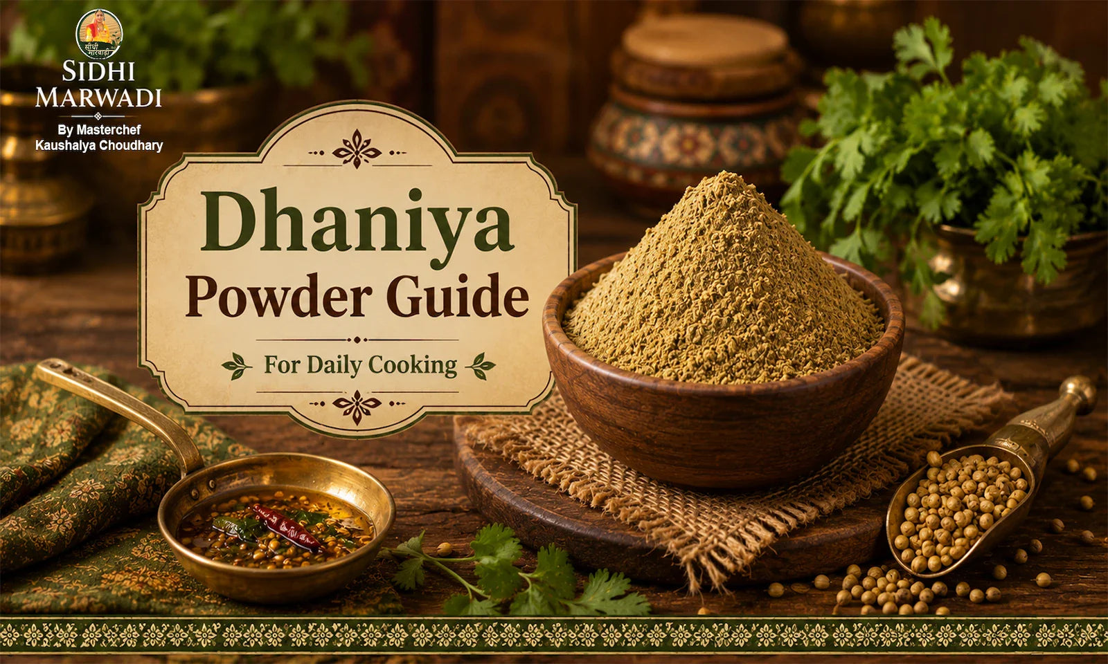 Dhaniya powder daily cooking guide by Sidhi Marwadi