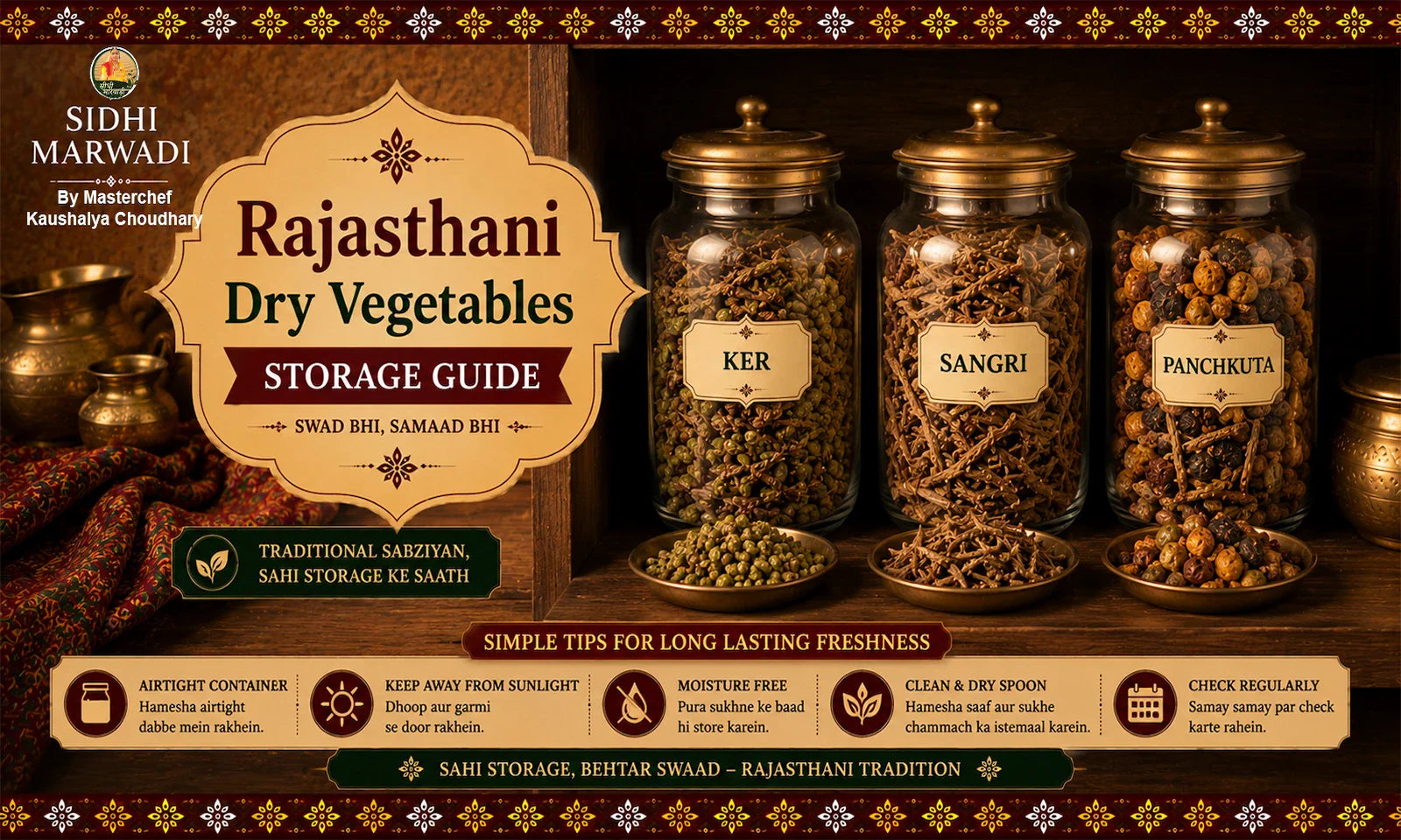 Rajasthani dry vegetables storage guide by Sidhi Marwadi