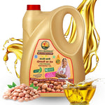 Cold pressed groundnut oil 5L with mungfali seeds by Sidhi Marwadi