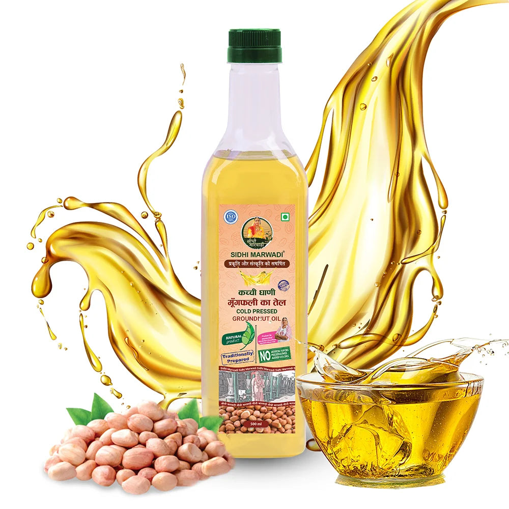 Cold Pressed Groundnut Oil 500ml | Sidhi Marwadi