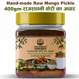 Rajasthani Keri Achar 400g jar with product name by Sidhi Marwadi