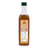 Kachhi Ghani Sarson Tel 1L bottle back side by Sidhi Marwadi