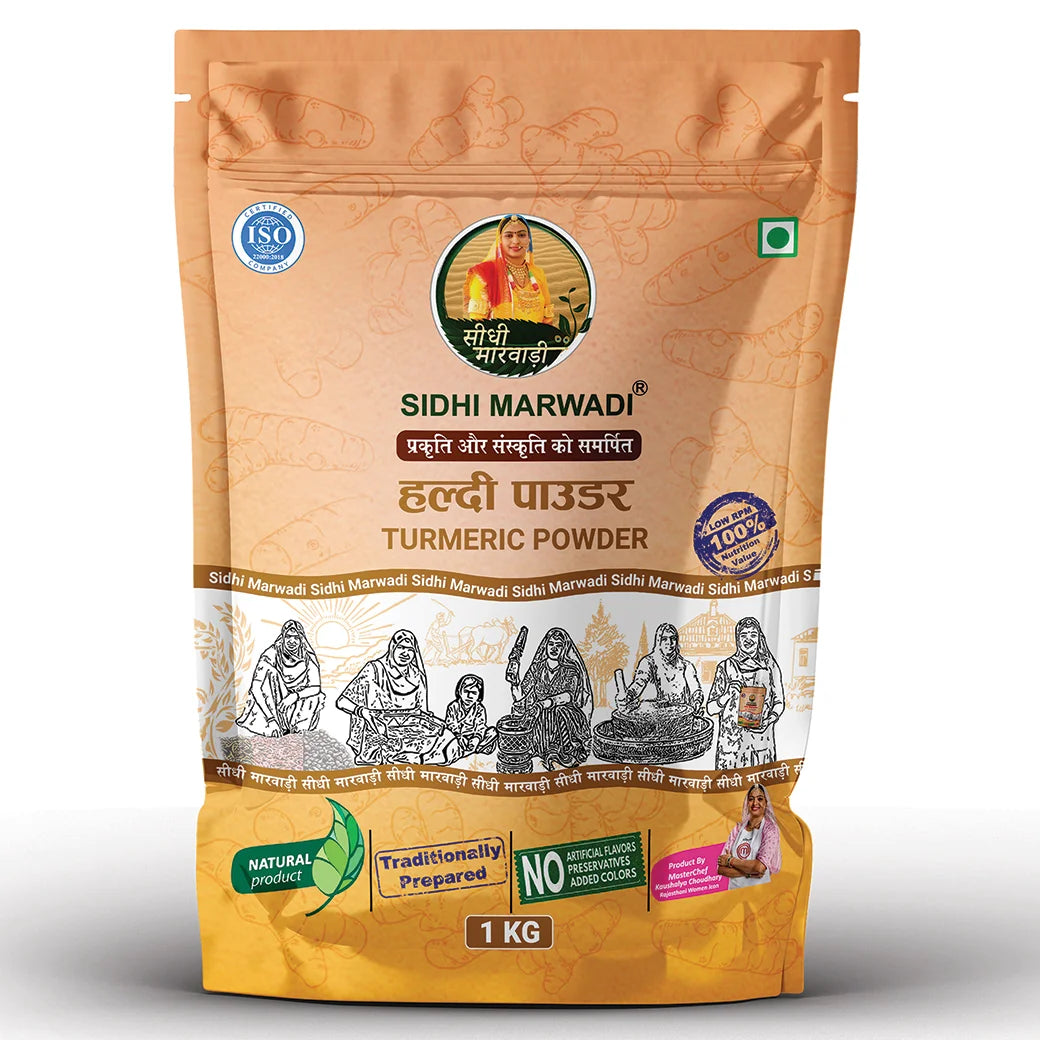 Sidhi Marwadi Turmeric Powder 1KG front pack