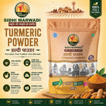 Sidhi Marwadi Turmeric Powder packaging with product details