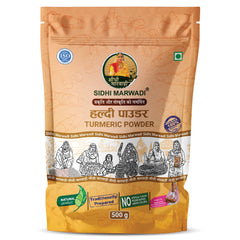 Sidhi Marwadi Turmeric Powder 500g front pack