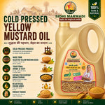 Cold pressed yellow mustard oil 5L with peeli sarson seeds by Sidhi Marwadi